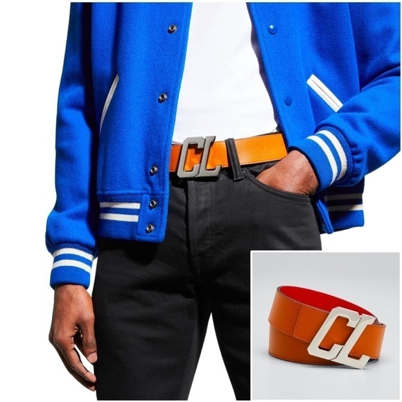 Christian Louboutin Other - Christian Louboutin Mens Happy Rui CL-Logo Leather Belt